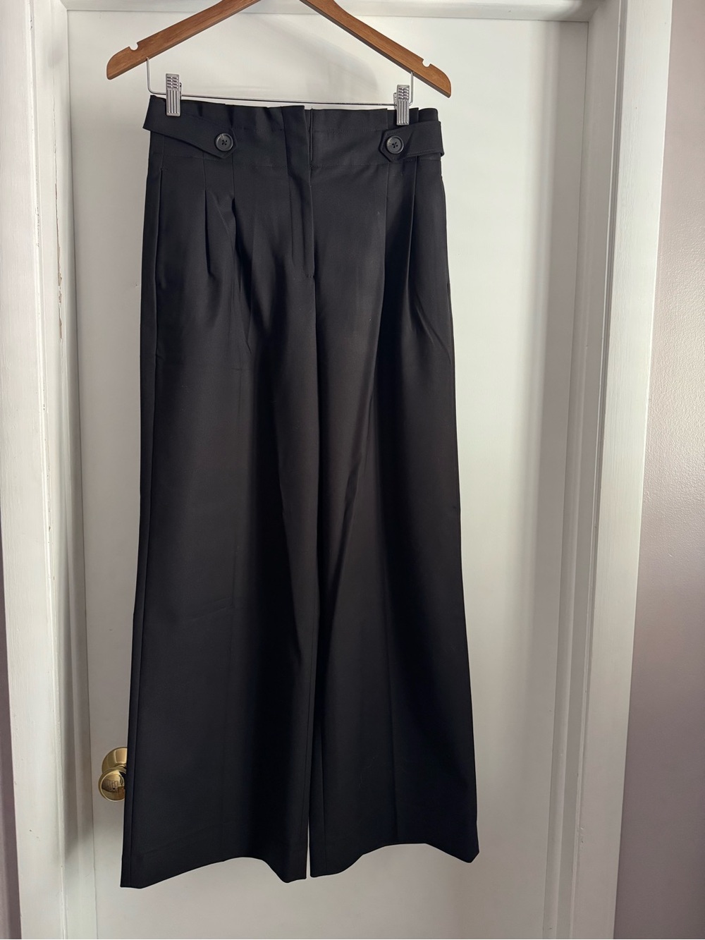 White House Black Market Black Wide-Leg Trousers